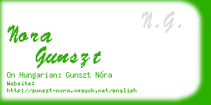 nora gunszt business card
